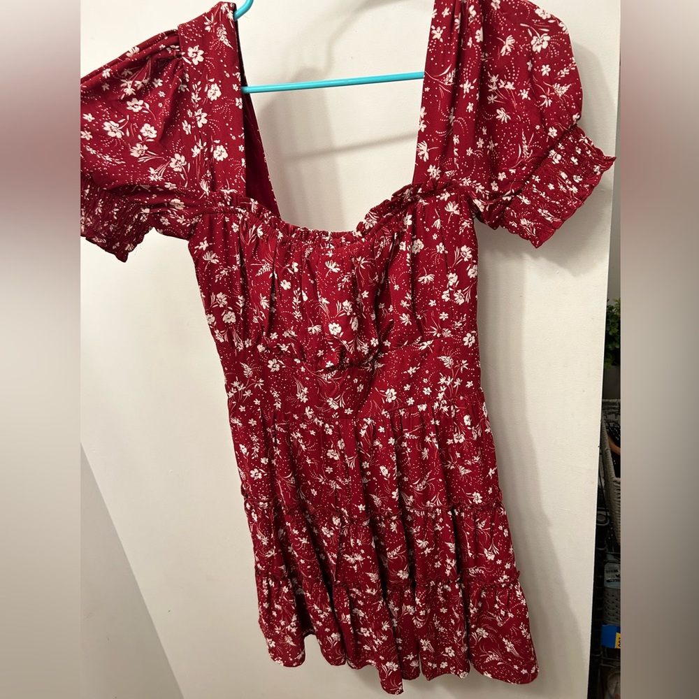 Trixxi Red Floral Dress